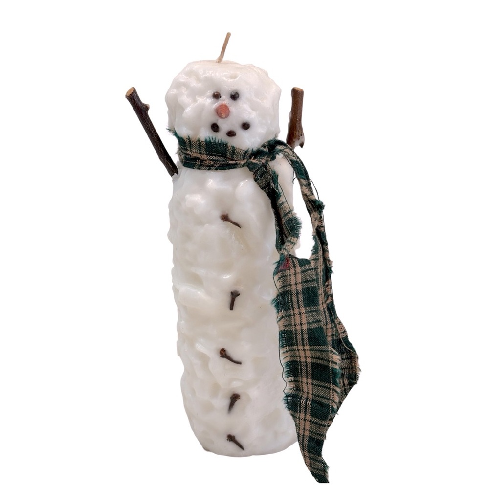 Woodland Snowman Candle Handmade‎